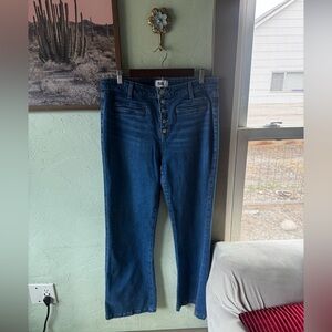 Paige Leenah Jeans Womens Size 31 Wide Leg Blue